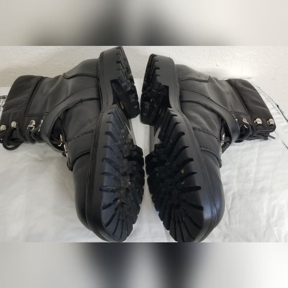 GUCCI SIZE 37 BLACK LEATHER COMBAT BOOT TOM FORD VINTAGE 1999 BARELY WORN - Picture 6 of 10